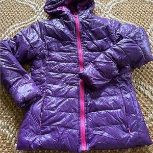 Purple Girls Jacket with Pink Accents size 14. So soft and warm!